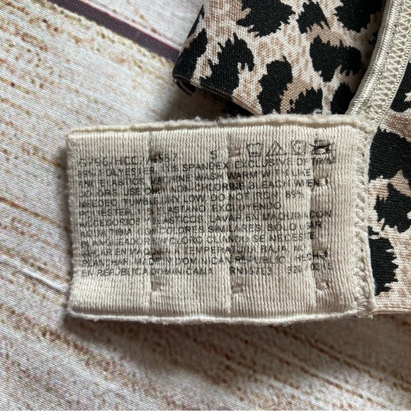 Hanes Leopard Print Unlined Bra Women’s Small Tan Black - Picture 4 of 6